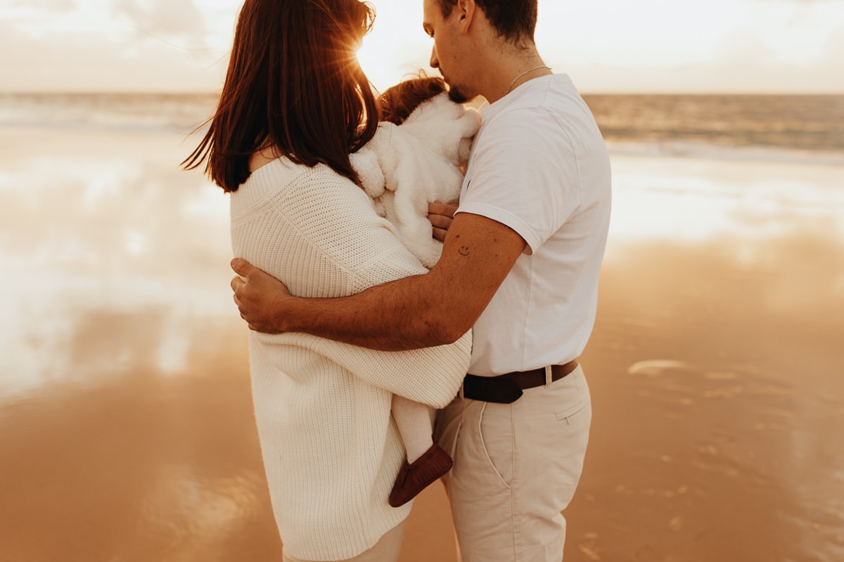 photo famille pyla sur mer sur la plage